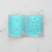 プリンセスの冬の不思議の国のサンキューカード サンキューカード (内部)