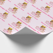 プリンセスの包装紙、あなたの大事な行事および名前 ラッピングペーパー (角)