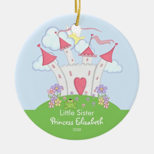 プリンセスの城の妹のクリスマスのオーナメント セラミックオーナメント (正面)