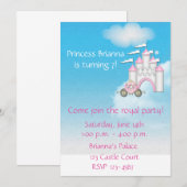 プリンセスの城の招待状 招待状 (正面/裏面)