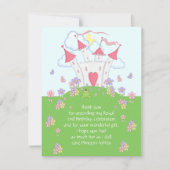 プリンセスの城は平らなカード感謝していしています サンキューカード (正面)