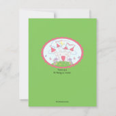 プリンセスの城は平らなカード感謝していしています サンキューカード (裏面)