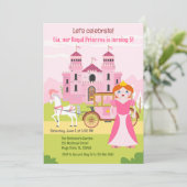 プリンセスの女の子の誕生日パーティー 招待状 (スタンド正面)