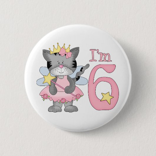 プリンセスの子猫の第6誕生日 缶バッジ (正面)