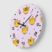 プリンセスの子猫 ラージ壁時計 (傾斜)