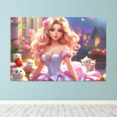 プリンセスの引き伸ばしキャンバス印刷 キャンバスプリント (インサイチュ (ウッドフロア))