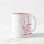 プリンセスの必要性のコーヒー ツートーンマグカップ (正面右)