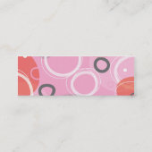 プリンセスの抽象的なプロフィールカード スキニー名刺 (裏面)