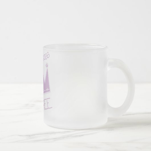 プリンセスの王冠の第3誕生日のTシャツおよびギフト フロストグラスマグカップ (右)