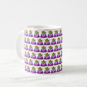 プリンセスの王冠の虹のEmojiのウンチ コーヒーマグカップ (正面左)