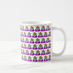 プリンセスの王冠の虹のEmojiのウンチ コーヒーマグカップ