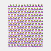 プリンセスの王冠の虹のEmojiのウンチ フリースブランケット (正面)
