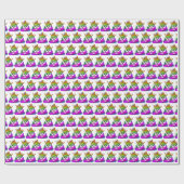 プリンセスの王冠の虹のEmojiのウンチ ラッピングペーパー (フラット)