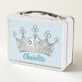 プリンセスの王冠はあなたの背景色を示し、 メタルランチボックス (裏面)