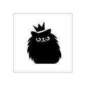 プリンセスの王冠をかぶった黒猫 ラバースタンプ (インプリント)