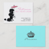 *プリンセスの白くか青の王冠-テレホンカード* コーリングカード (正面/裏面)