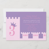 プリンセスの第3誕生会の招待 招待状 (正面)