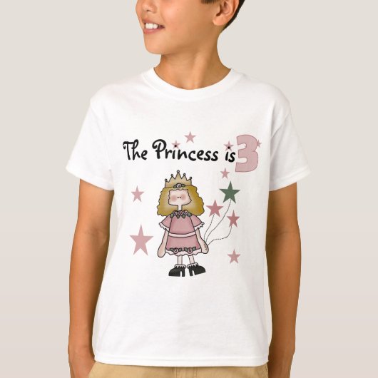 プリンセスの第3誕生日のTシャツおよびギフト Tシャツ (正面)