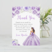 プリンセスの紫色のドレス甘い16ありがとう サンキューカード (スタンド正面)