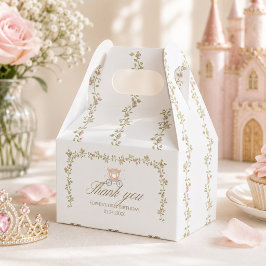 プリンセスの花柄キュートなピンクのファーストバースデー フェイバーボックス
