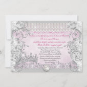 プリンセスの菓子16のマルメロのAnosのきらきら光るなキャリッジ 招待状 (裏面)