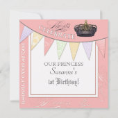 プリンセスの誕生会の女の子を立派に祝って下さい 招待状 (裏面)