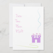 プリンセスの誕生会の招待 招待状 (裏面)