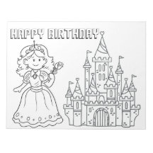 プリンセスの誕生日おめでとうぬりえ