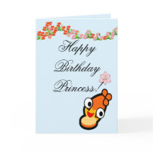 プリンセスの誕生日おめでとう かわいい顔のカード