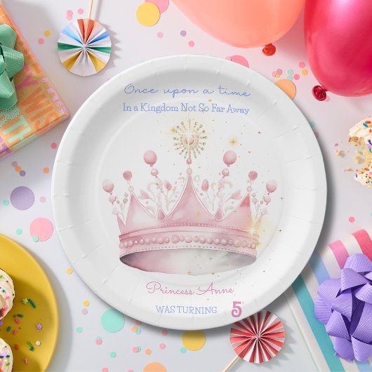 プリンセスの誕生日おめでとう ペーパープレート