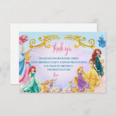 プリンセスの誕生日お礼カード一覧 サンキューカード (正面/裏面)