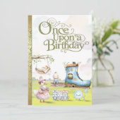 プリンセスの誕生日のストーリーブック招待状 招待状 (スタンド正面)