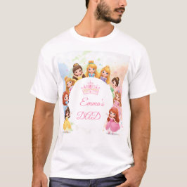 プリンセスの誕生日をお祝いするパパのためのTシャツ(名入れ可能) Tシャツ