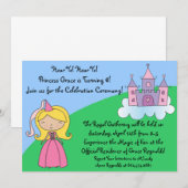 プリンセスの誕生日パーティー招待状 招待状 (正面/裏面)