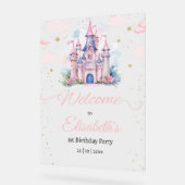 プリンセスの誕生日招待状、リトルプリンセス1歳の誕生日 アクリルサイン (傾斜)
