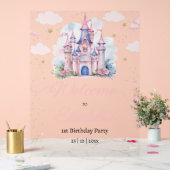 プリンセスの誕生日招待状、リトルプリンセス1歳の誕生日 アクリルサイン (ウェディング)