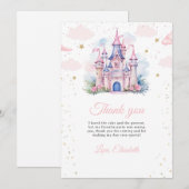 プリンセスの誕生日招待状, リトルプリンセス 1歳 サンキューカード (正面/裏面)