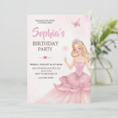 プリンセスの誕生日招待状 招待状 (スタンド正面)