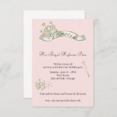 プリンセスの誕生日招待状 招待状 (正面/裏面)