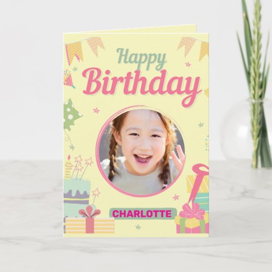 プリンセスの誕生日 カード (正面)
