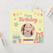 プリンセスの誕生日 カード (正面/裏面インサイチュ)