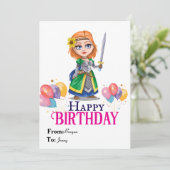 プリンセスの誕生日 カード (スタンド正面)