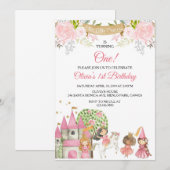 プリンセスの誕生日 招待状 (正面/裏面)