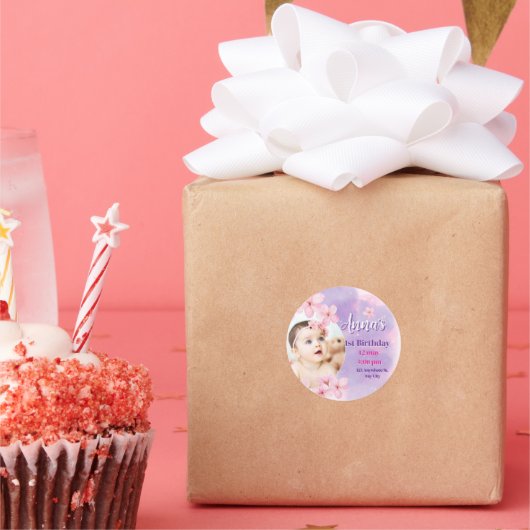 プリンセスの誕生日 発泡ボード ラウンドシール (パーティー)