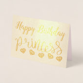プリンセスの誕生日 箔カード (正面)