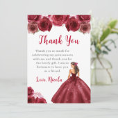 プリンセスの赤いドレスキンセアニェラありがとう サンキューカード (スタンド正面)