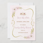 プリンセスの赤ちゃんシャワー日付を保存 セーブザデート (正面)