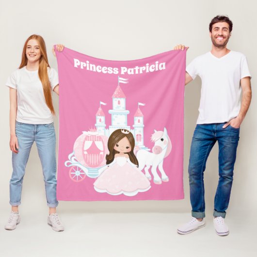 プリンセスの追加name girls room decor フリースブランケット (インサイチュ)
