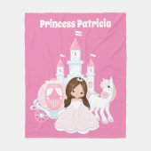 プリンセスの追加name girls room decor フリースブランケット (正面)
