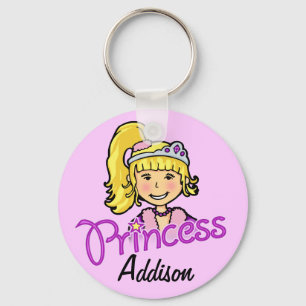 プリンセスの金髪の紫色の一流のkeychain キーホルダー